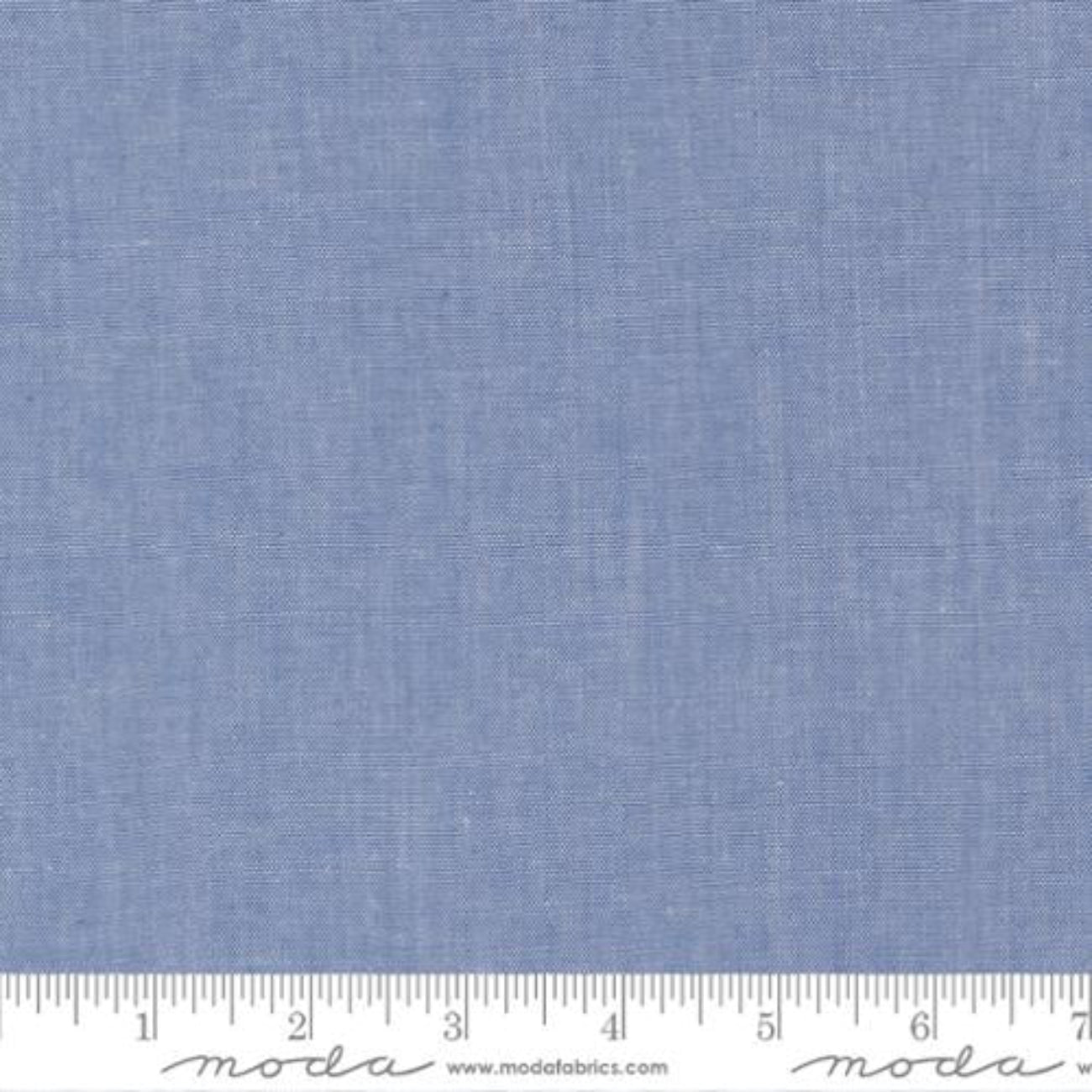 Light blue chambray textured cotton fabric from Moda Chambray collection