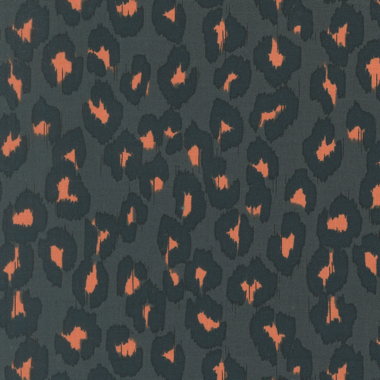 Sunlit Ruins Dusk Floral Ikat Blender Cotton Fabric for Quilts and Sewing