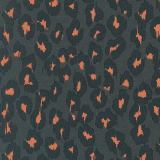 Sunlit Ruins Dusk Floral Ikat Blender Cotton Fabric for Quilts and Sewing