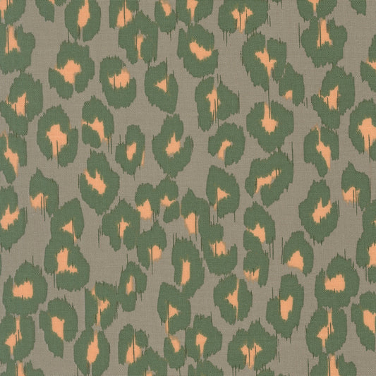 Sunlit Ruins Silver Floral Ikat Blender Fabric by Jessica Rose for Moda Cotton