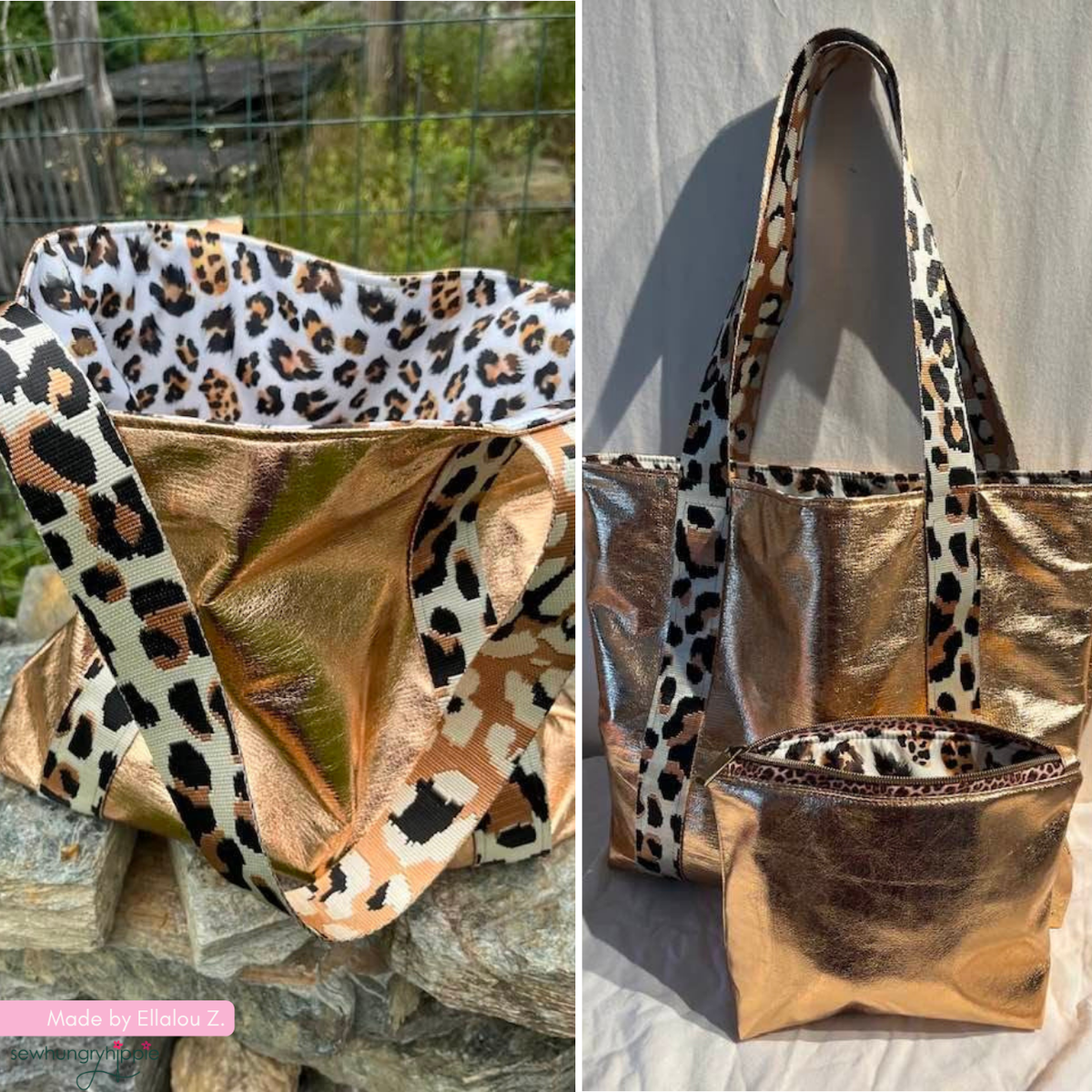 Bonded Nylon Animal Print Neutral