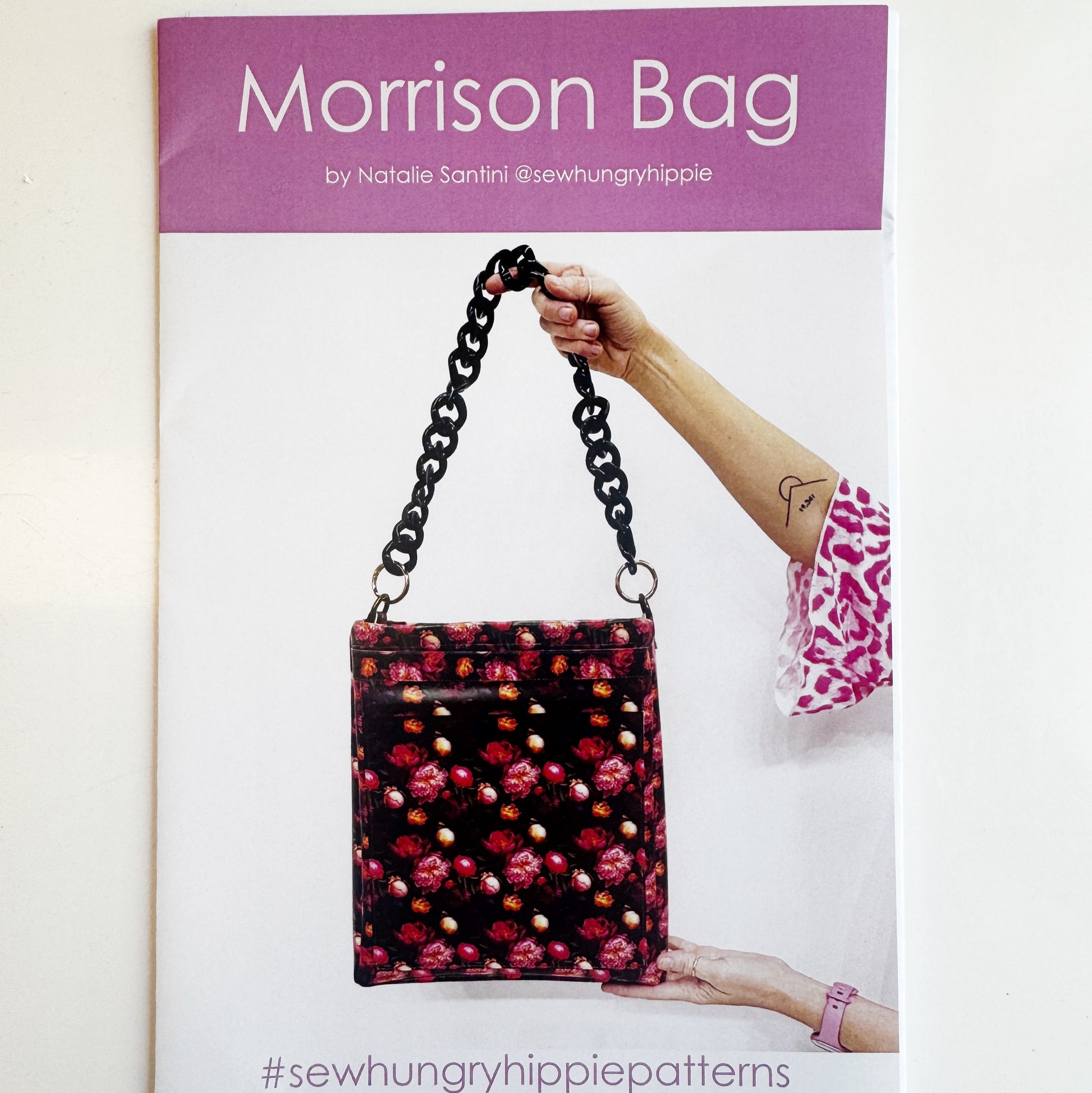 A Printed sewing guide of Morrison Bag PDF Sewing Pattern by Natalie Santini of SewHungryHippie