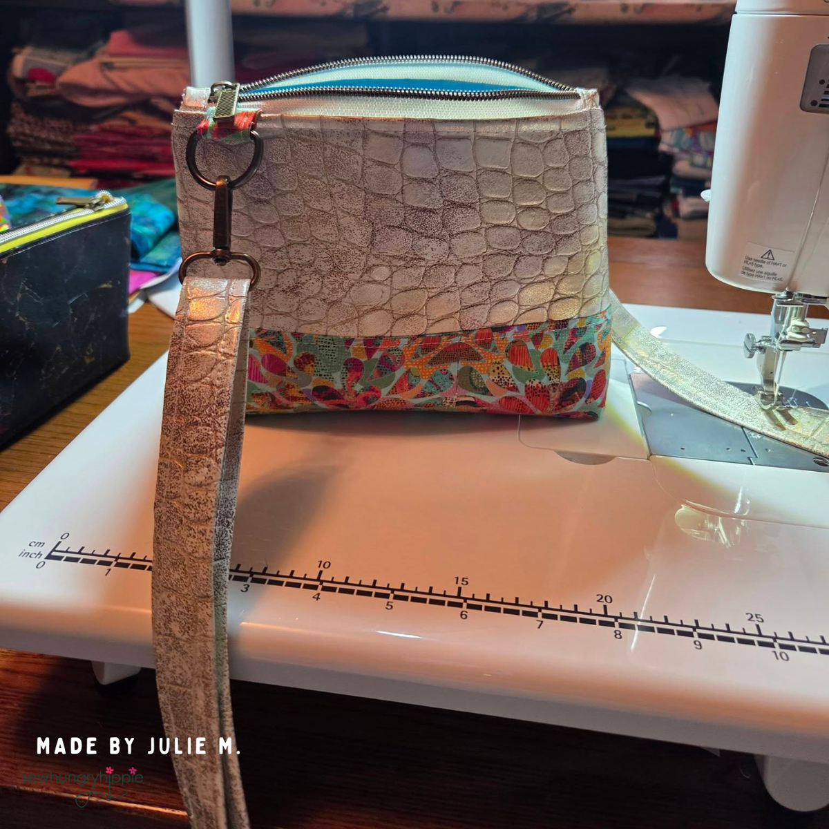 Mystic Croc Cream – Faux Leather Vinyl - SewHungryHippie Bag Making Material