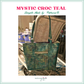 Mystic Croc Teal Faux Leather Vinyl