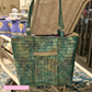 Mystic Croc Teal Faux Leather Vinyl