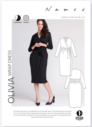 Olivia Wrap Dress sewing pattern by Named