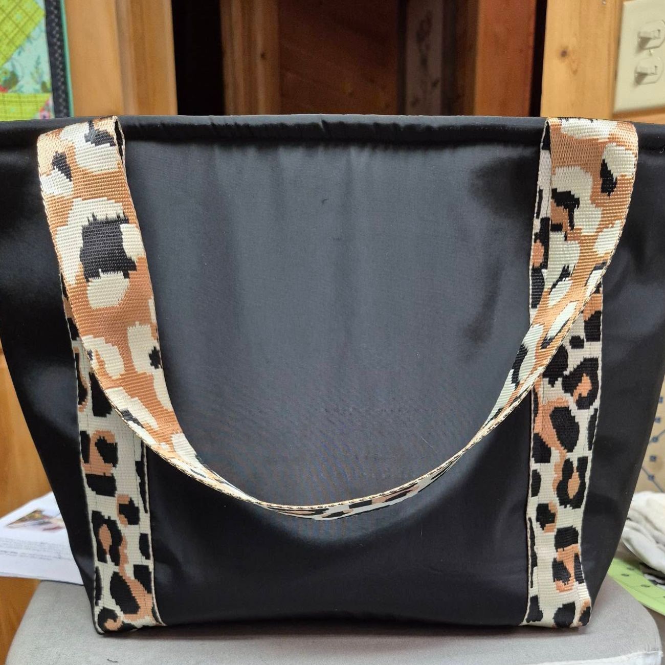 Natural Leopard Woven Webbing 1.5" Width - Premium Slick Finish Per Yard