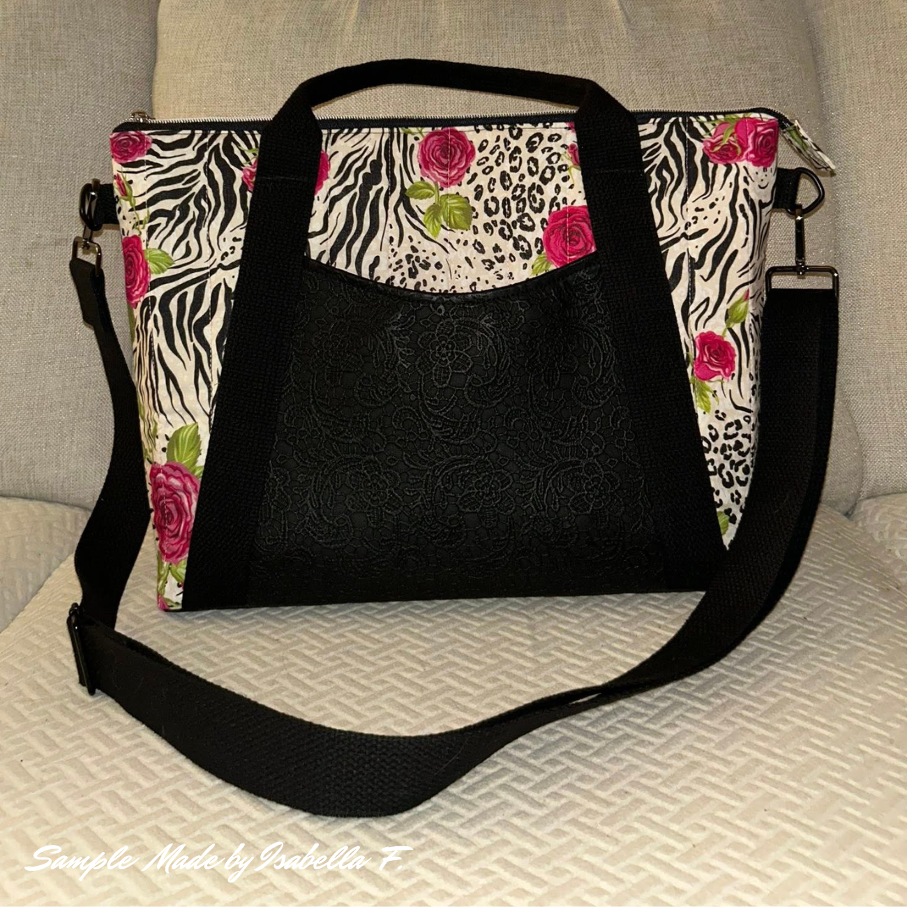 Oxbow Tote Bag Pattern versatile zippered tote with reinforced base and pockets
