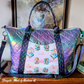 Colorful Oxbow Tote using pre quilted soft vinyl with zipper and slip pocket