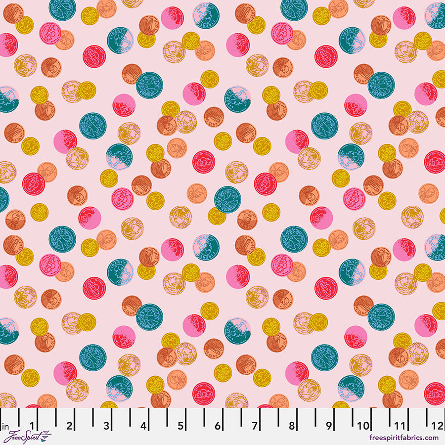 Market Days Thrifty Pale Pink Cotton Fabric by Stacy Peterson for FreeSpirit