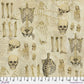 Anatomical skeleton and skull illustrations on a textured beige background with measurements at the bottom.