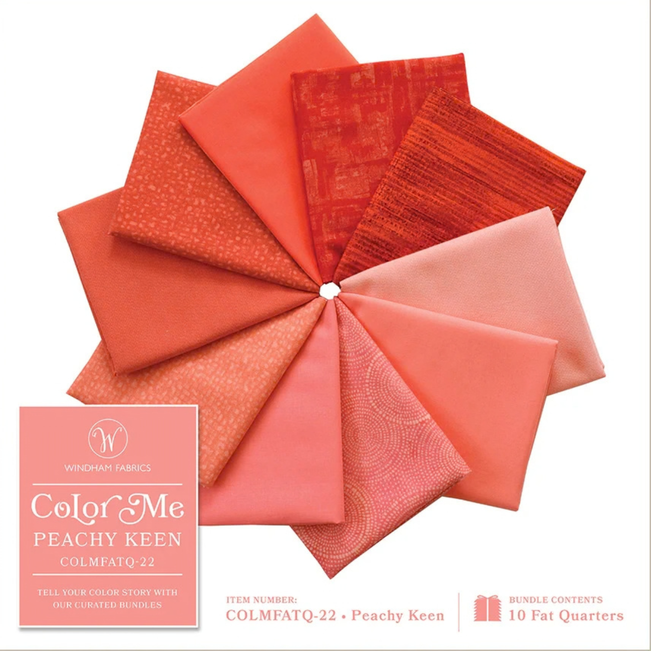 Peachy Keen peach quilting cotton fabric from Color Me collection by Windham Fabrics