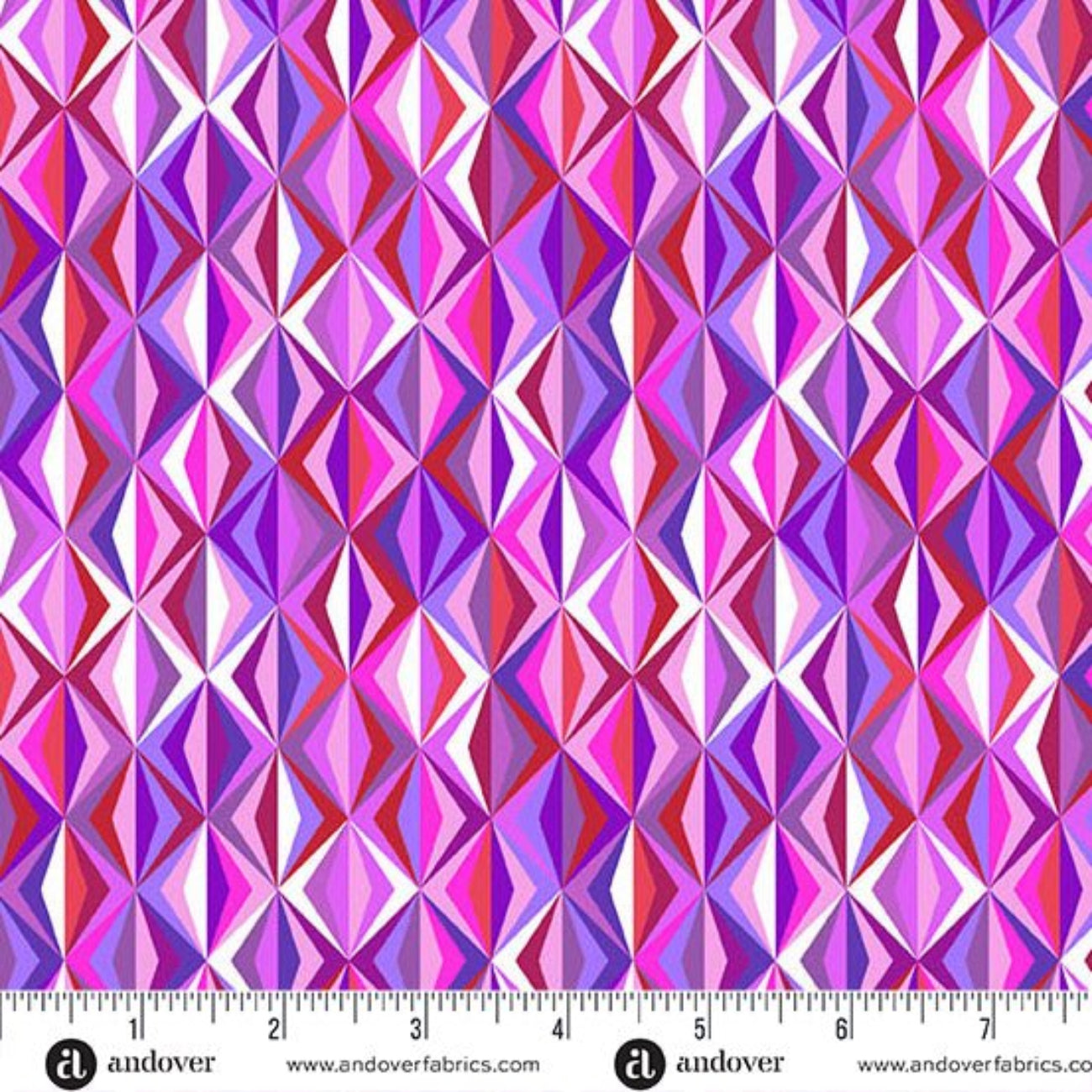 Perfect Day Prism Purple cotton fabric by Libs Elliott geometric quilting fabric Andover A-10220-E purple