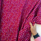 Perfect Day Piknik Plaid Pink cotton fabric by Libs Elliott modern plaid quilting fabric Andover A-10222-E pink