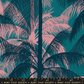 Ruby Star Society Poolside Too Palms cotton linen canvas fabric in Turquoise and Pink.