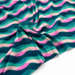 Drape Ruby Star Society Poolside Too cotton fabric featuring Poolside Waves in Dark Blue, Teal, and Pink.