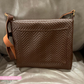 Pre-Quilted Vinyl – Dark Brown Chevron