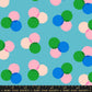 Dark turquoise puff blender quilting cotton fabric from Sparkle Mart by Melody Miller