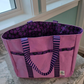 1.5-inch purple woven stripe webbing close-up for purple pink color bag and purse