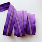 Purple & Purple Zipper Tape – 3 Yards