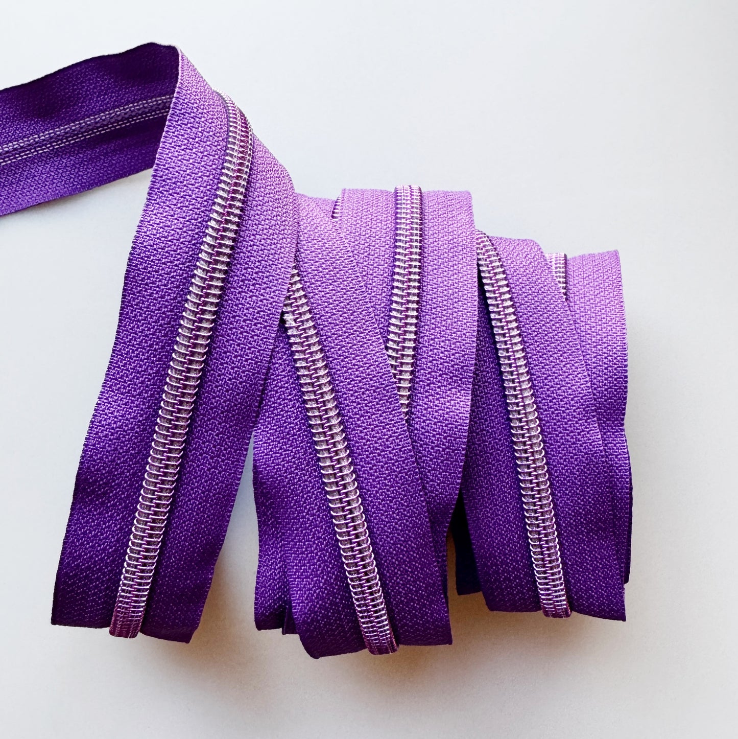 Purple & Purple Zipper Tape – 3 Yards