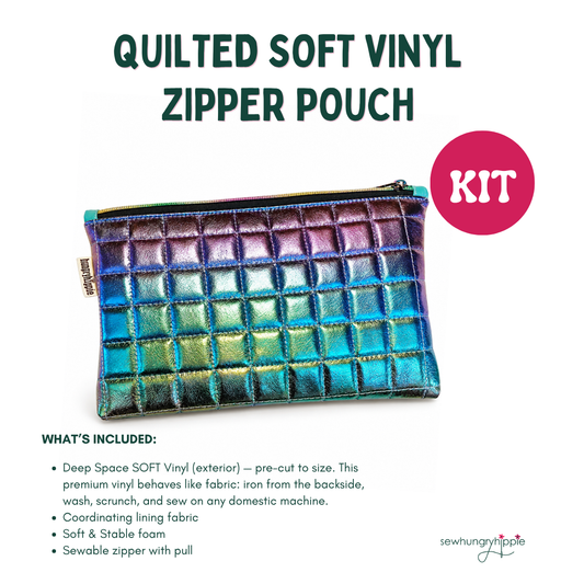 Quilted Soft Vinyl Zipper Pouch KIT