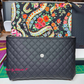 Quilted Vinyl Black - Pre-Quilted Fabric for Bags