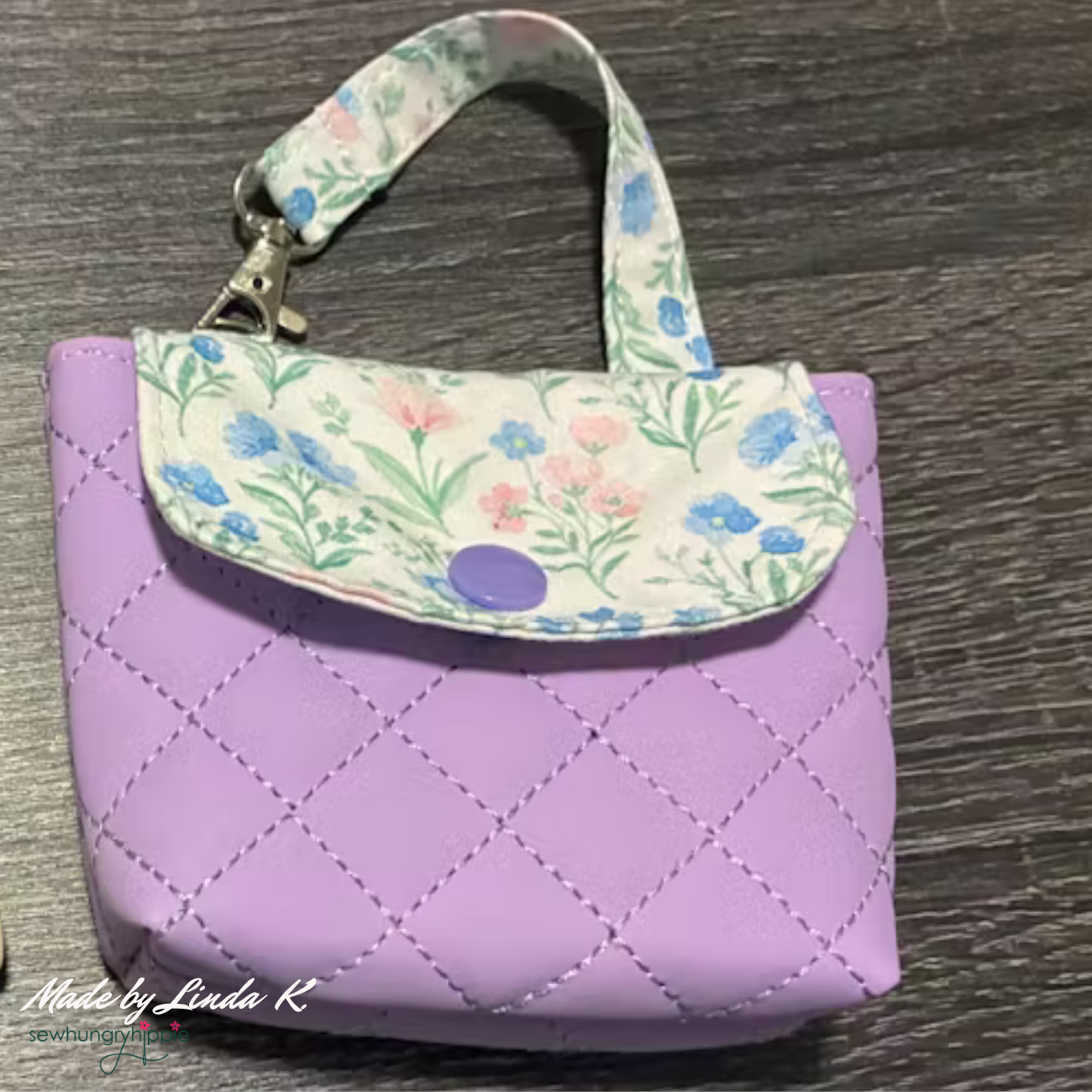 Quilted Vinyl Lavender - Pre-Quilted Fabric for Bags
