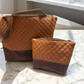 Quilted Vinyl Light Brown - Cinnamon Pre-Quilted Fabric for Bags