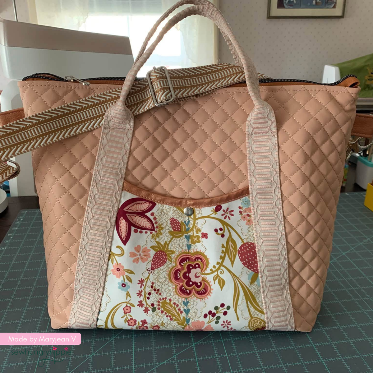 Quilted Vinyl Peachy Keen