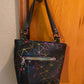 Rainbow Geometric Black Vinyl for Bag Making
