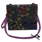 Rainbow Geometric Vinyl Black Hand made bag