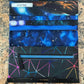 Multi pocket card wallet hand made using Rainbow Geometric Vinyl Black