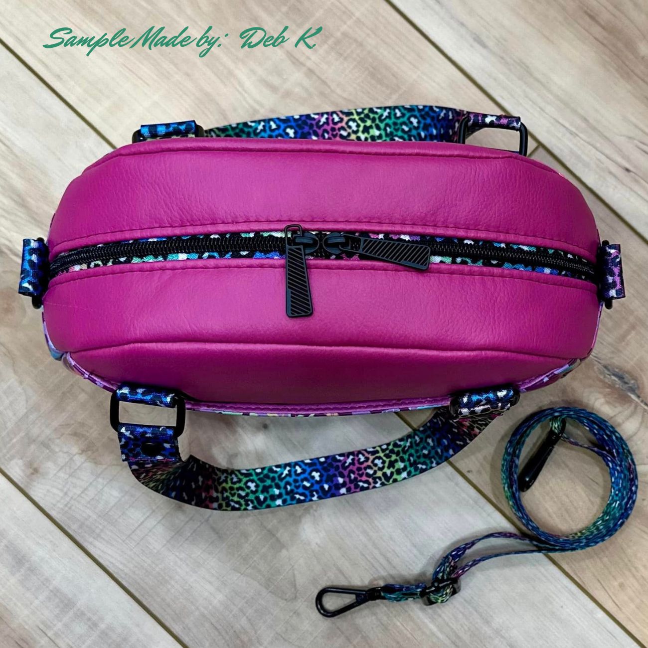 Rainbow Leopard Print Seatbelt Webbing 