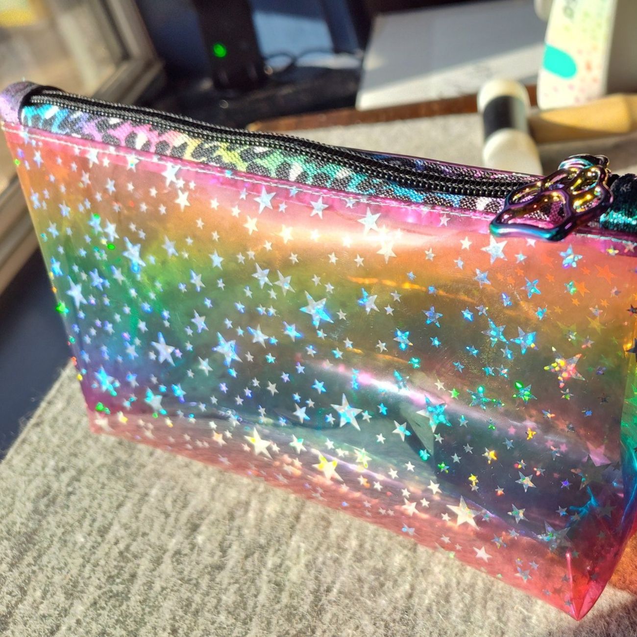 Rainbow Leopard Zipper Tape #5 Double-Sided Nylon - 3 Yards