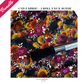 Raven & Floral Fabric Bundle – 1 Yd Robert Kaufman Cotton & 1 Roll Midnight Velveteen Vinyl