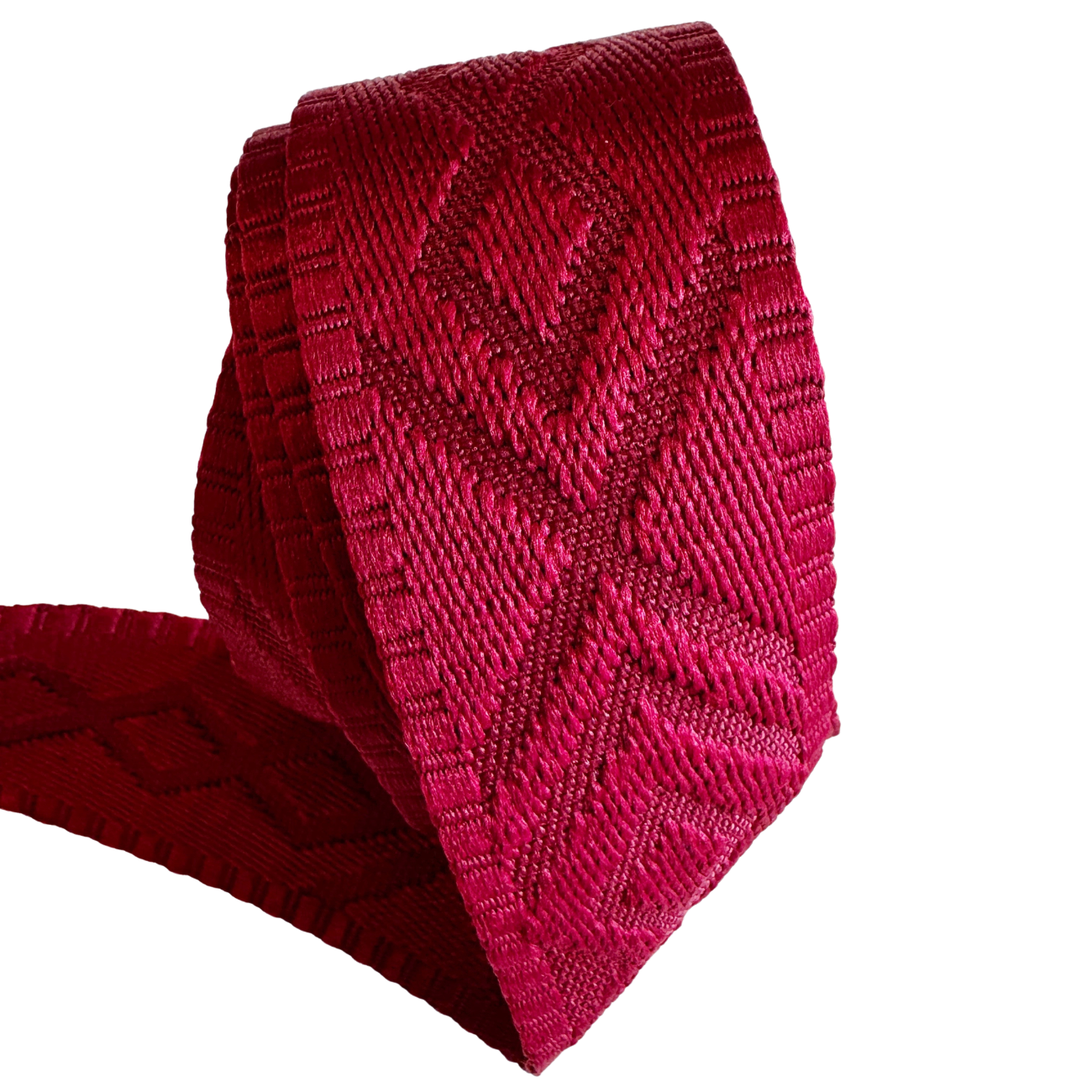 Red Jacquard Webbing 1.5" Width
