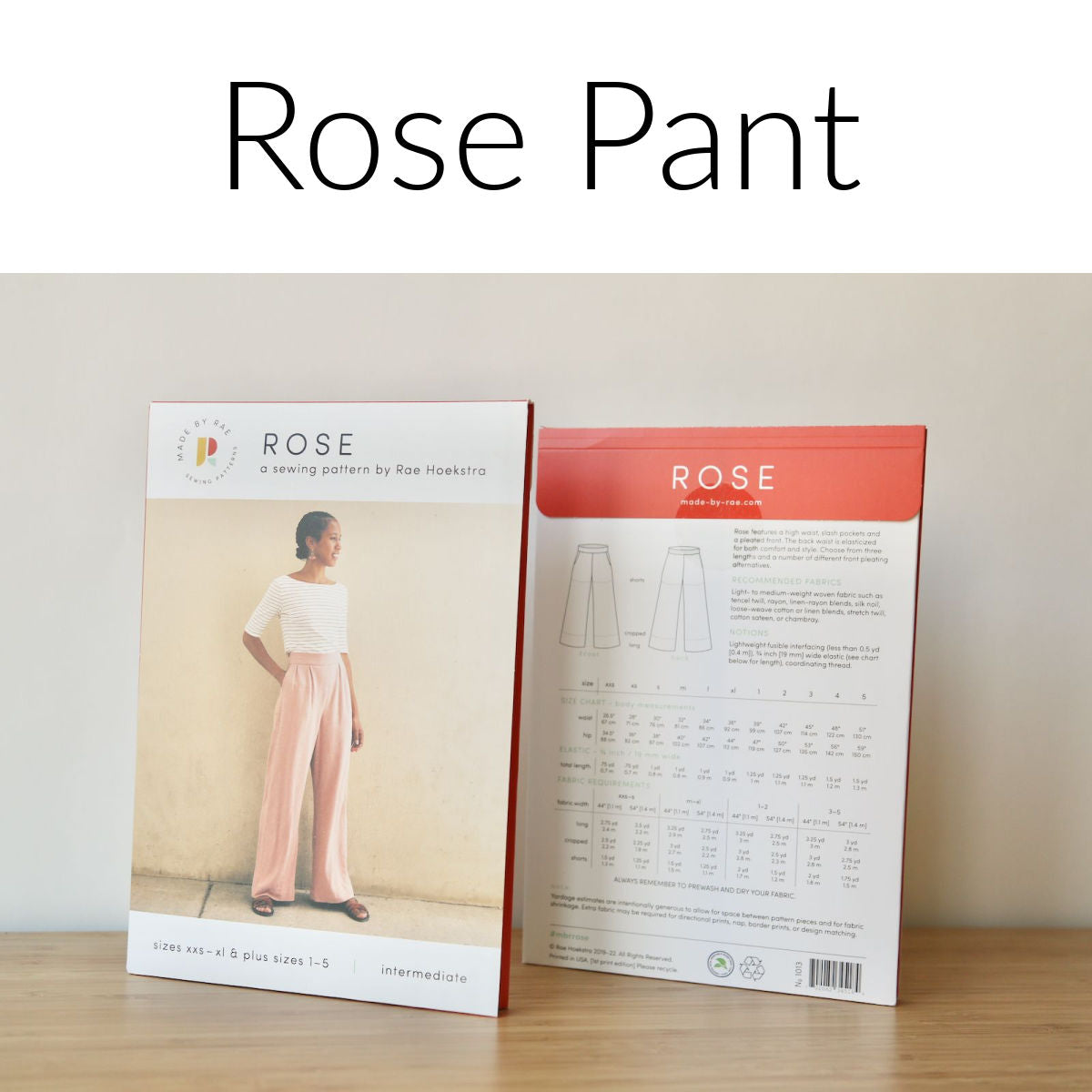 Rose pants sewing pattern
