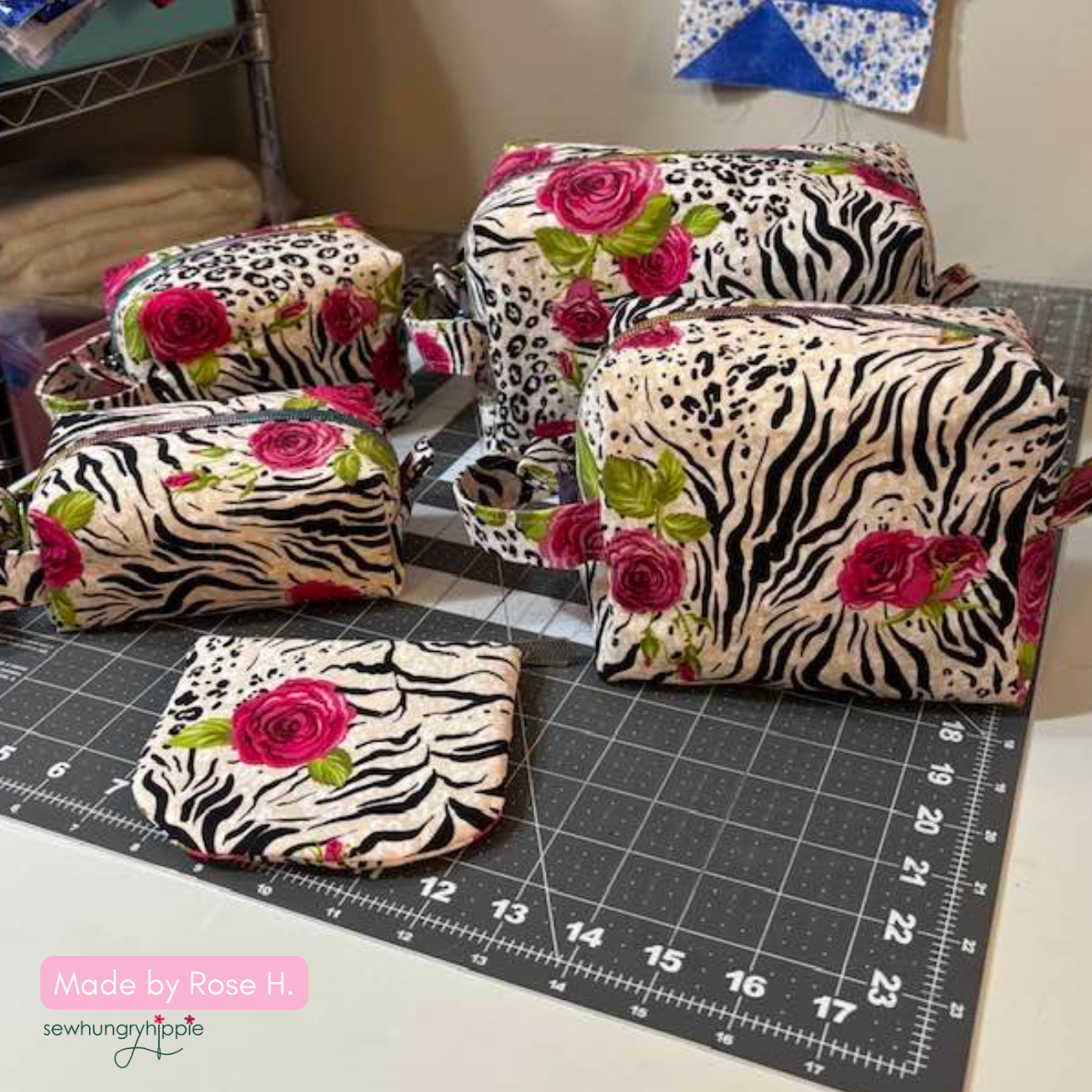 Roses and Animal print fabric