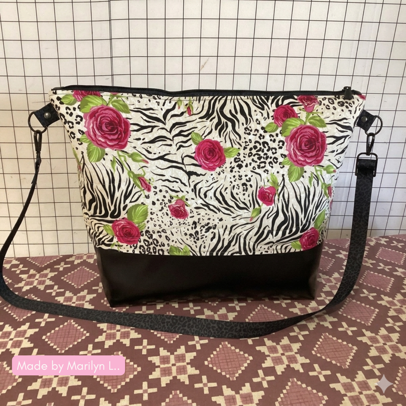 Roses and Animal print fabric