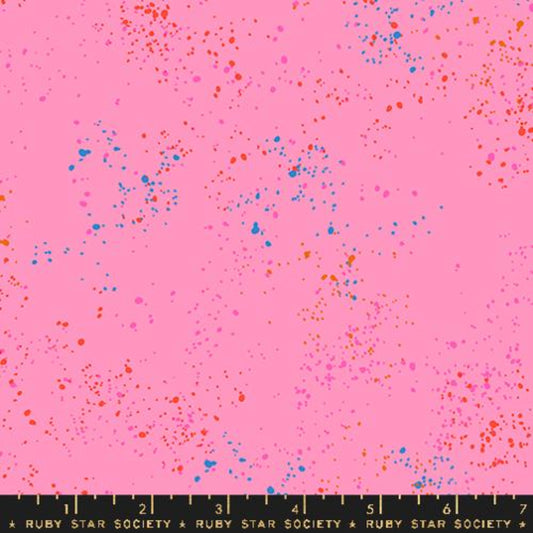 ruby star society speckled flamingo pink cotton fabric rs5027 123 paint splatter blender