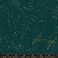 Dark green cotton fabric with metallic speckled dots from Speckled collection by Ruby Star Society