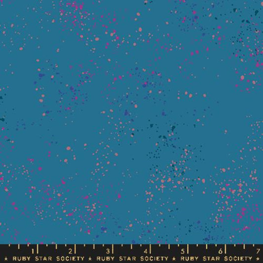 Dark blue speckled cotton fabric from Ruby Star Society Speckled basics collection