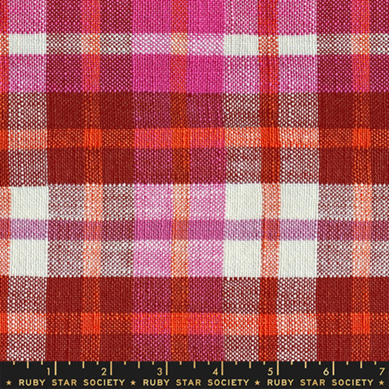 Pink textured woven cotton fabric from Warp and Weft Mystic Fable collection by Ruby Star Society