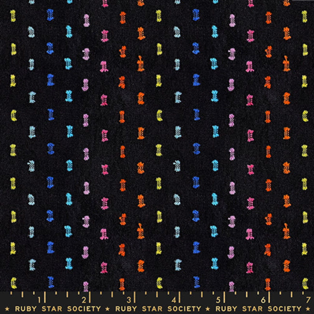 Black yarn dyed woven cotton fabric with flicker dot texture for quilting and garments