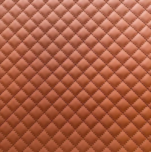 Brown quilted leather texture