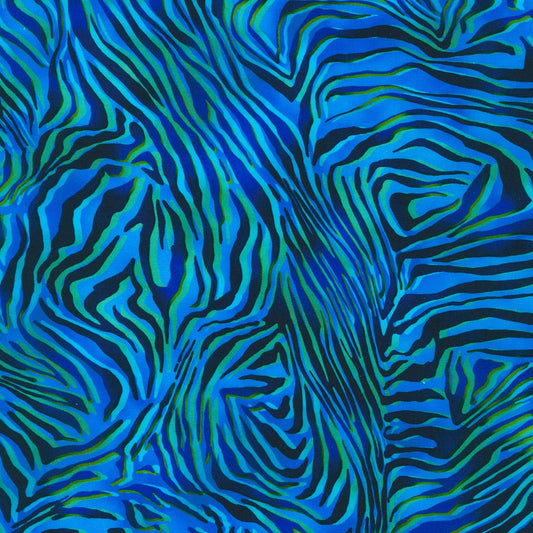 Midnight in the Jungle Ocean color 1 yard