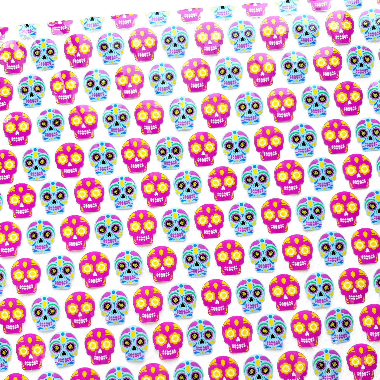 Sugar skull pattern white background