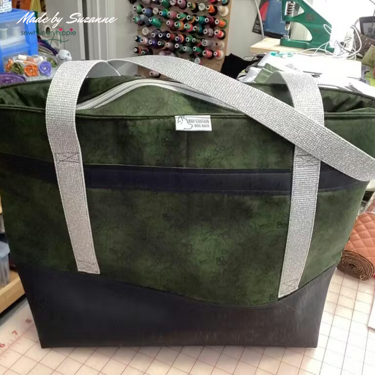 Santorini Tote recessed zipper PDF pattern add-on