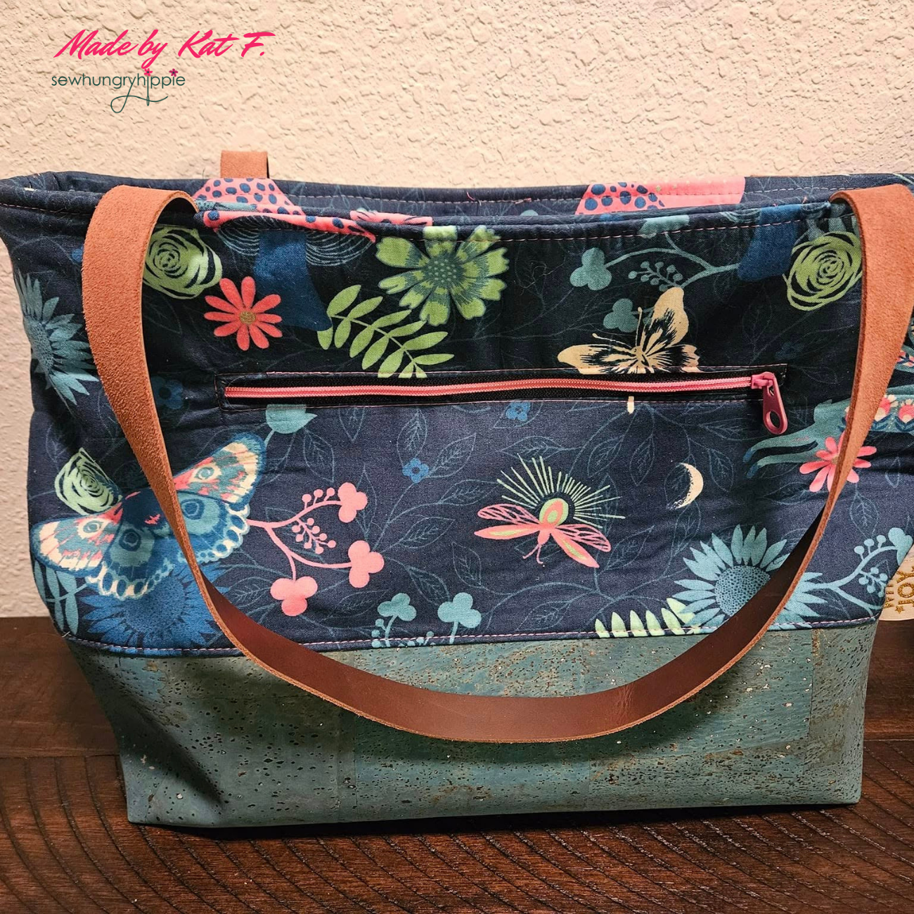 Santorini Tote recessed zipper PDF pattern add-on